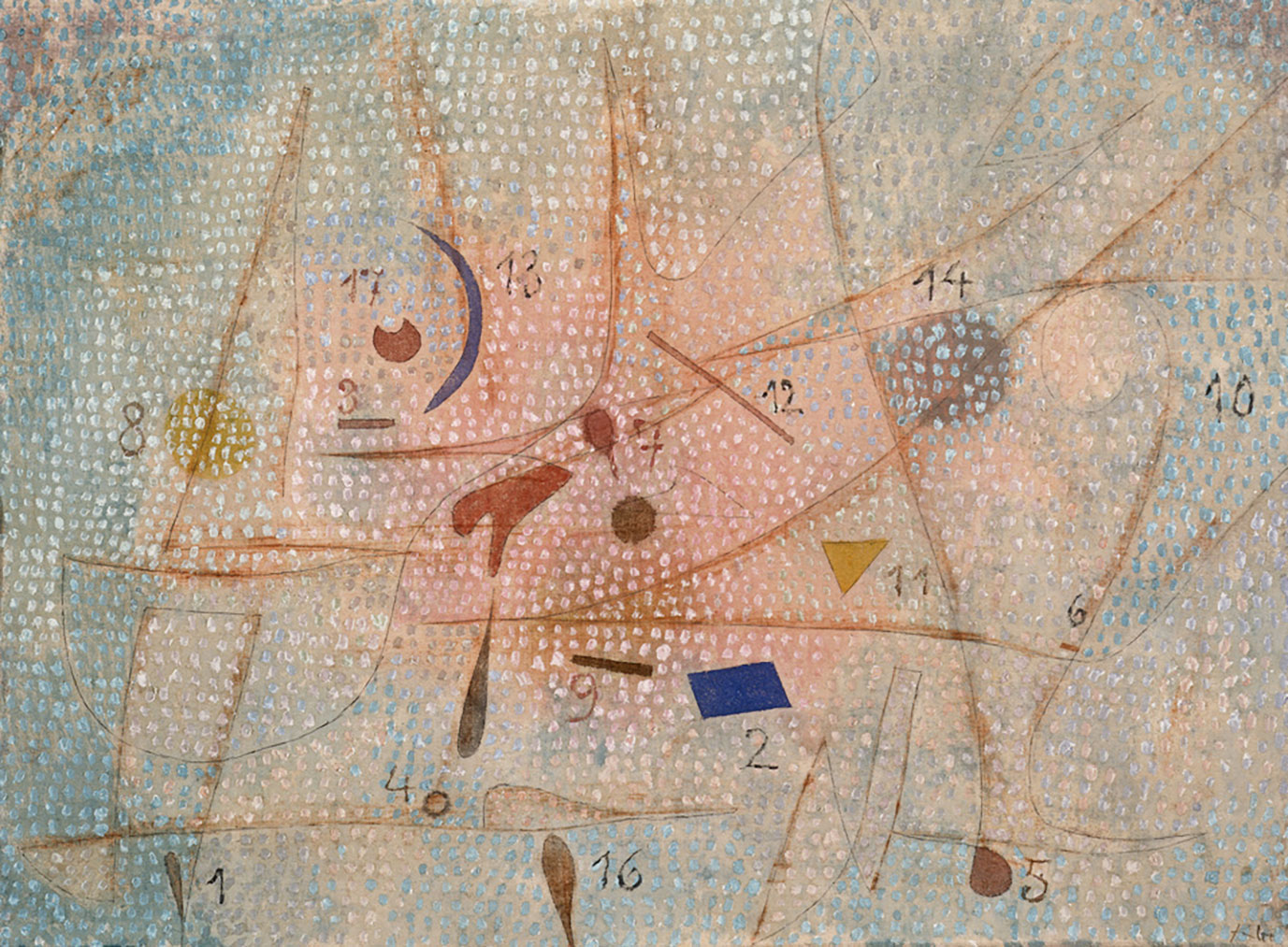 Paul Klee, "17 Gewürze 1932.69 (M 9)" (17 épices), 1932