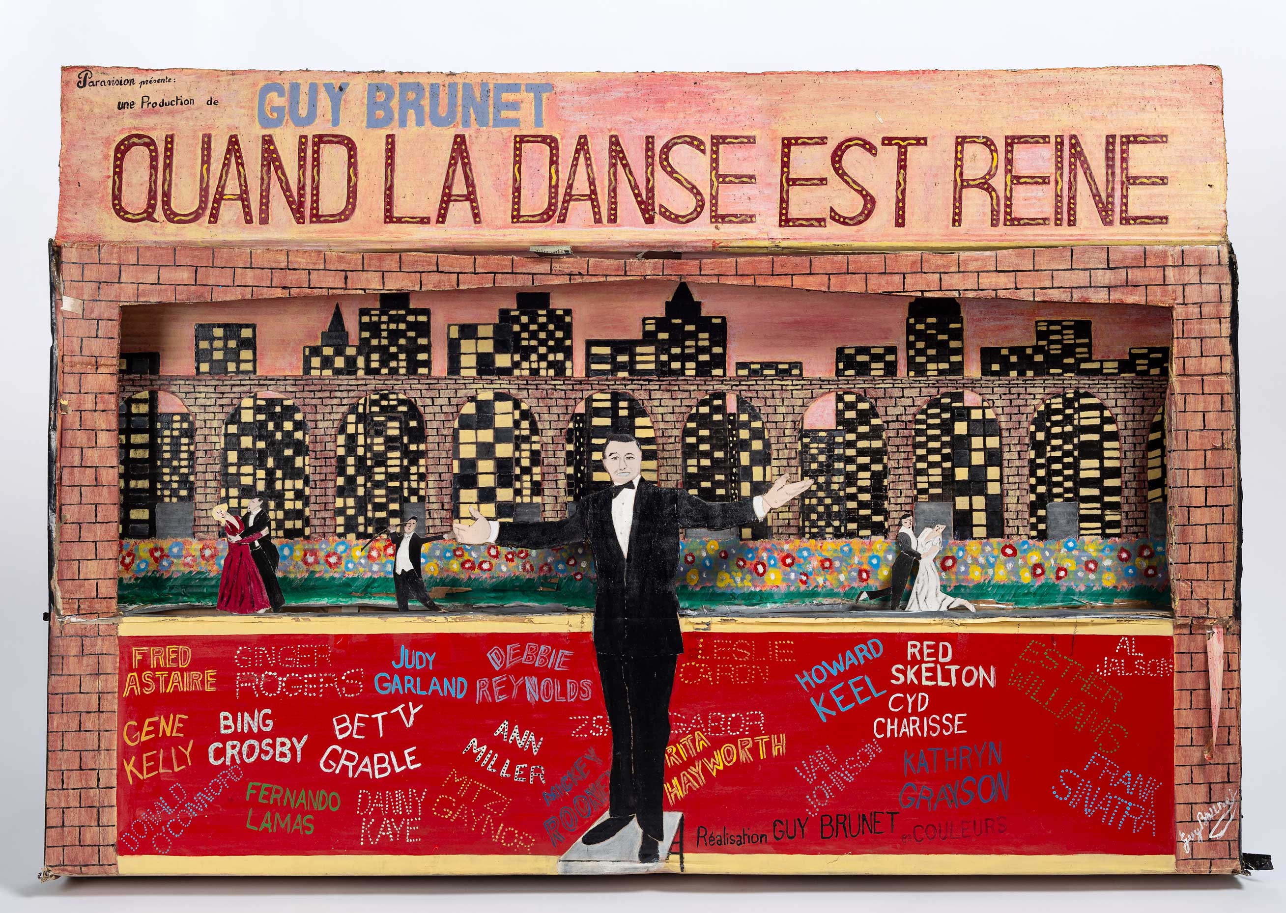 Guy Brunet, Quand la danse est reine , peinture sur carton, collection de l’artiste. Photo : N. Dewitte / LaM