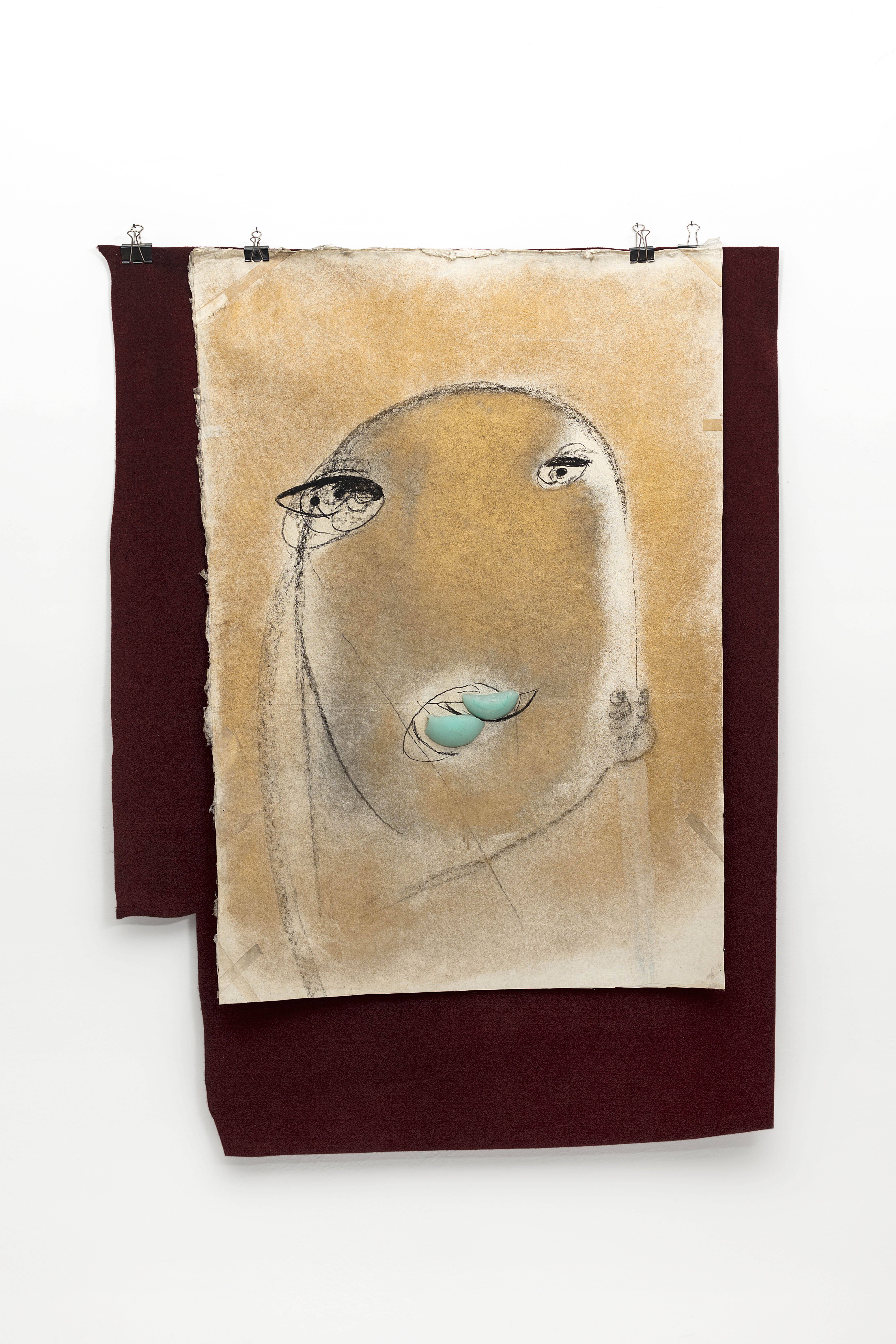 Marisa Merz, Sans titre, non daté, technique mixte sur toile, 50 x 40 x 2 cm, Collection Merz Photo Renato Ghiazza © Adagp, Paris, 2024.