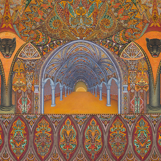 Victor Simon, La toile judéo-chrétienne, (détail) 1937. Huile sur toile ; 196 x300,2 x 3cm.  Collection du LaM. Achat en 2019 avec le soutien du Fonds Régional d’Acquisition des Musées (État et Région Hauts-de- France) © Droits réservés. Photo : N. Dewitte/LaM