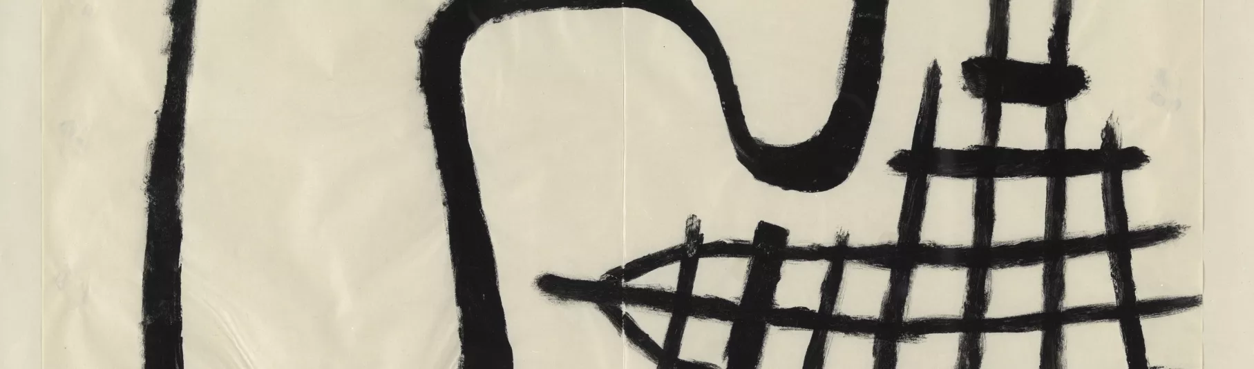 Paul Klee, dessin noir sur fond blanc.