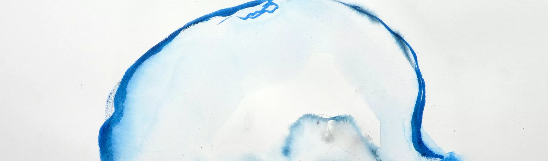 "Annette Messager. Comme si", aquarelle représentant des squelettes. 