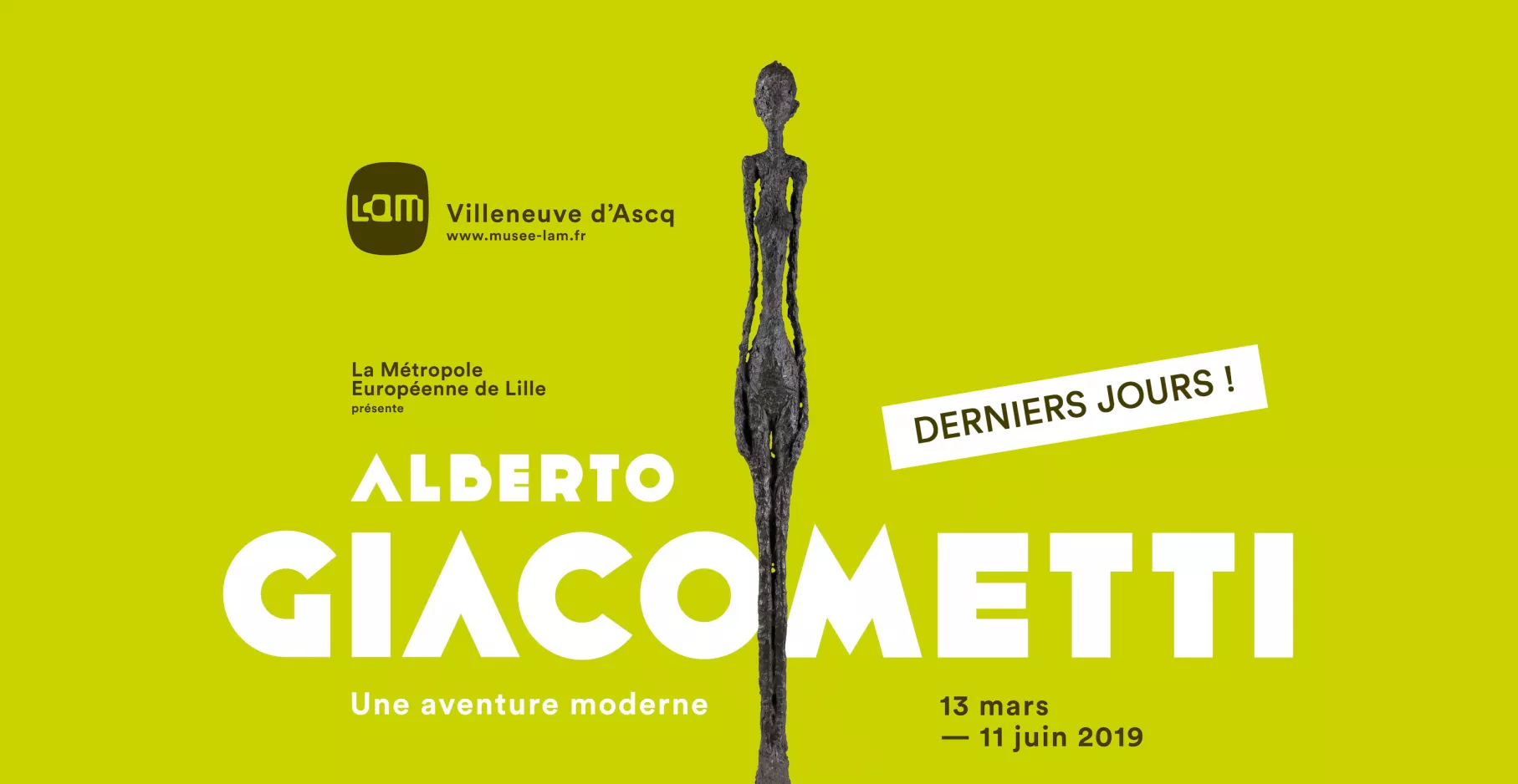 Alberto Giacometti, une aventure moderne - Derniers jours ! visuel